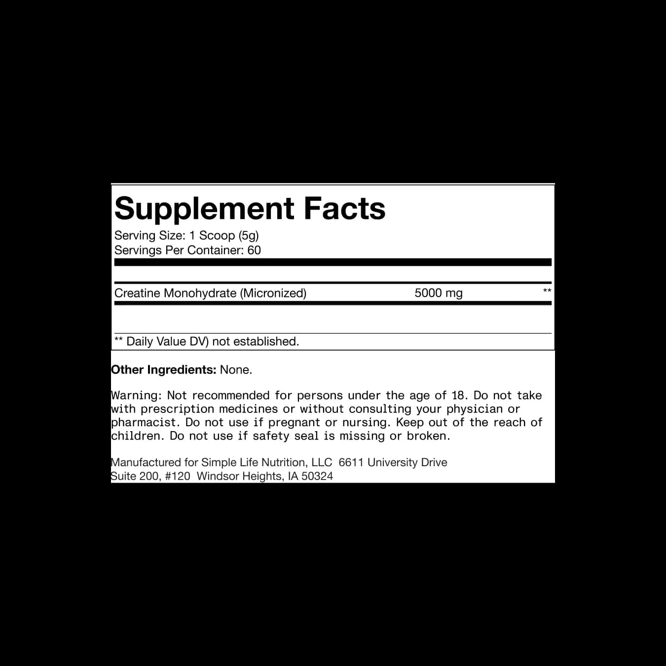 Creatine supplement capsules